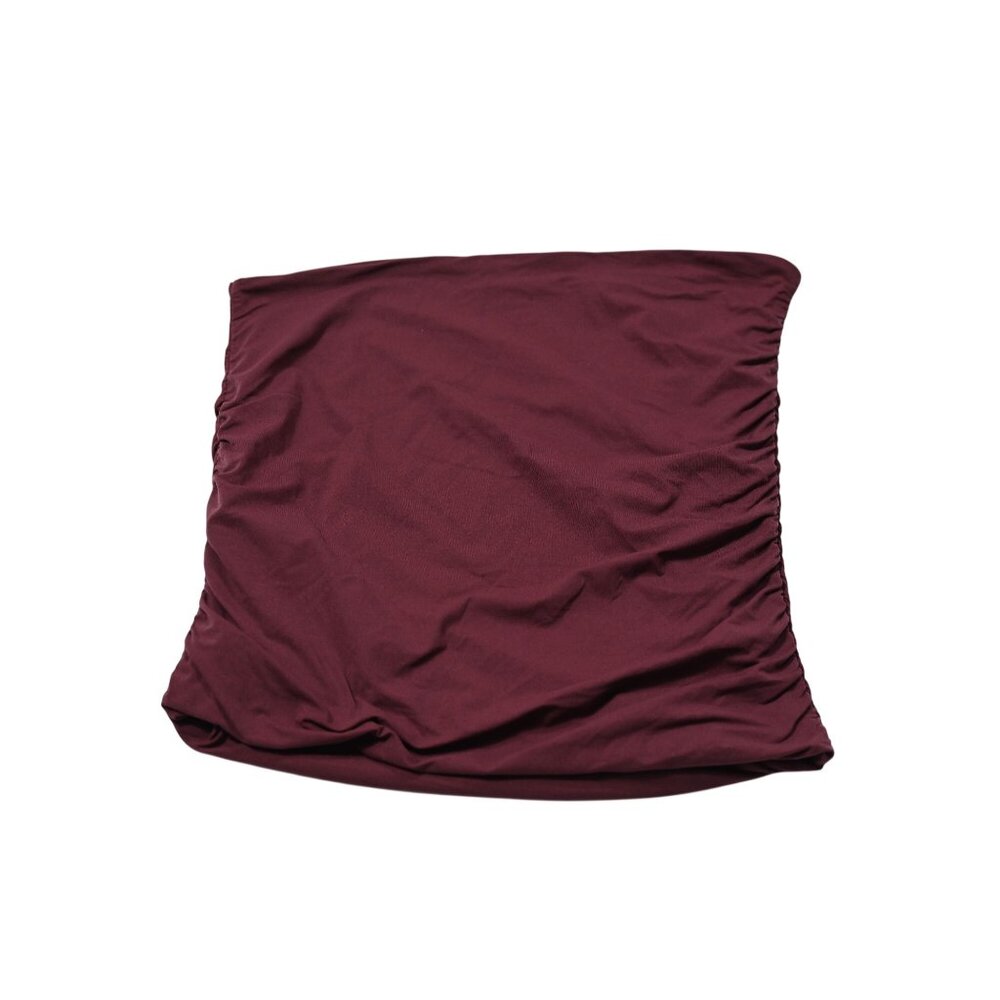 CHAM The Harlow Ruched Mini Skirt in Burgundy